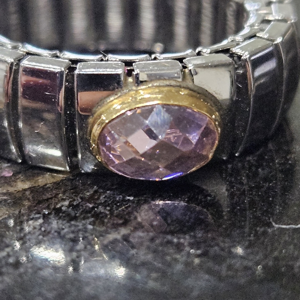 Nomination Stretch Ring Faceted Cubic Zirconia - Picture 10 of 11